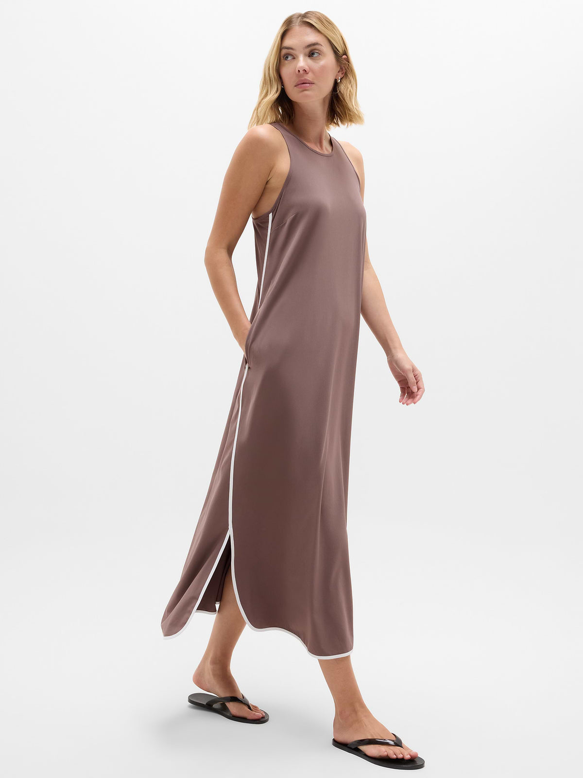 Journey Dress - Driftwood/White