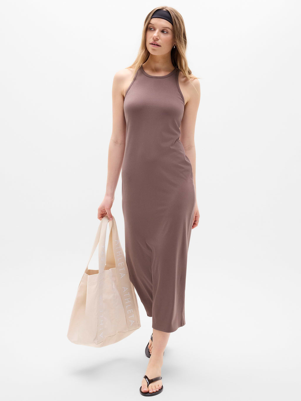 Signature Rib Maxi Dress - Driftwood