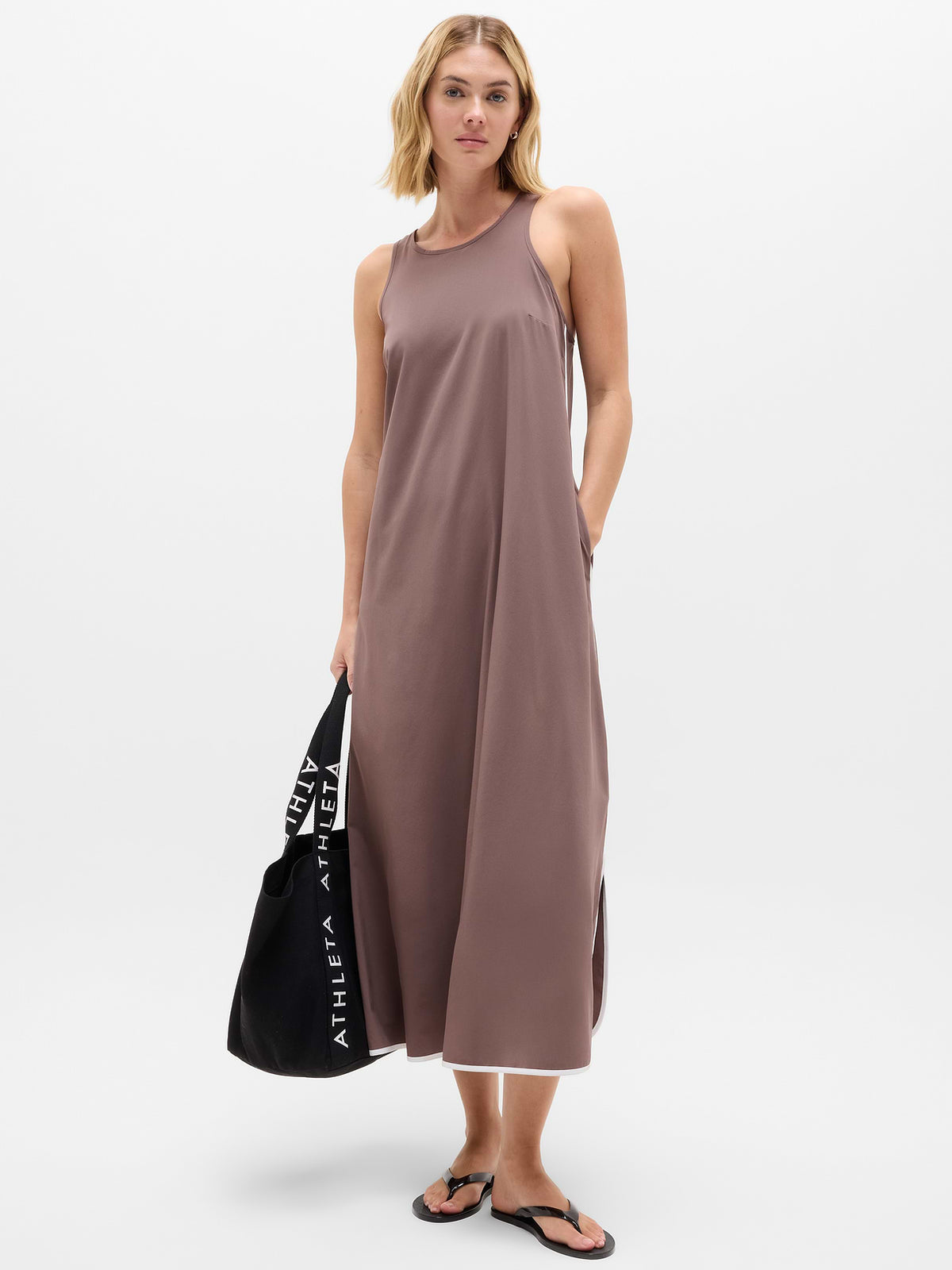 Journey Dress - Driftwood/White