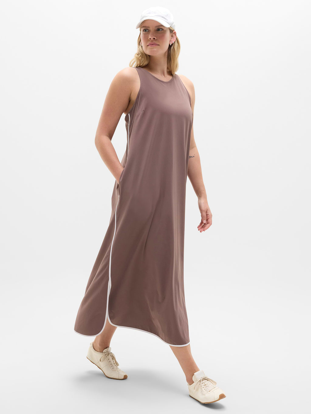 Journey Dress - Driftwood/White