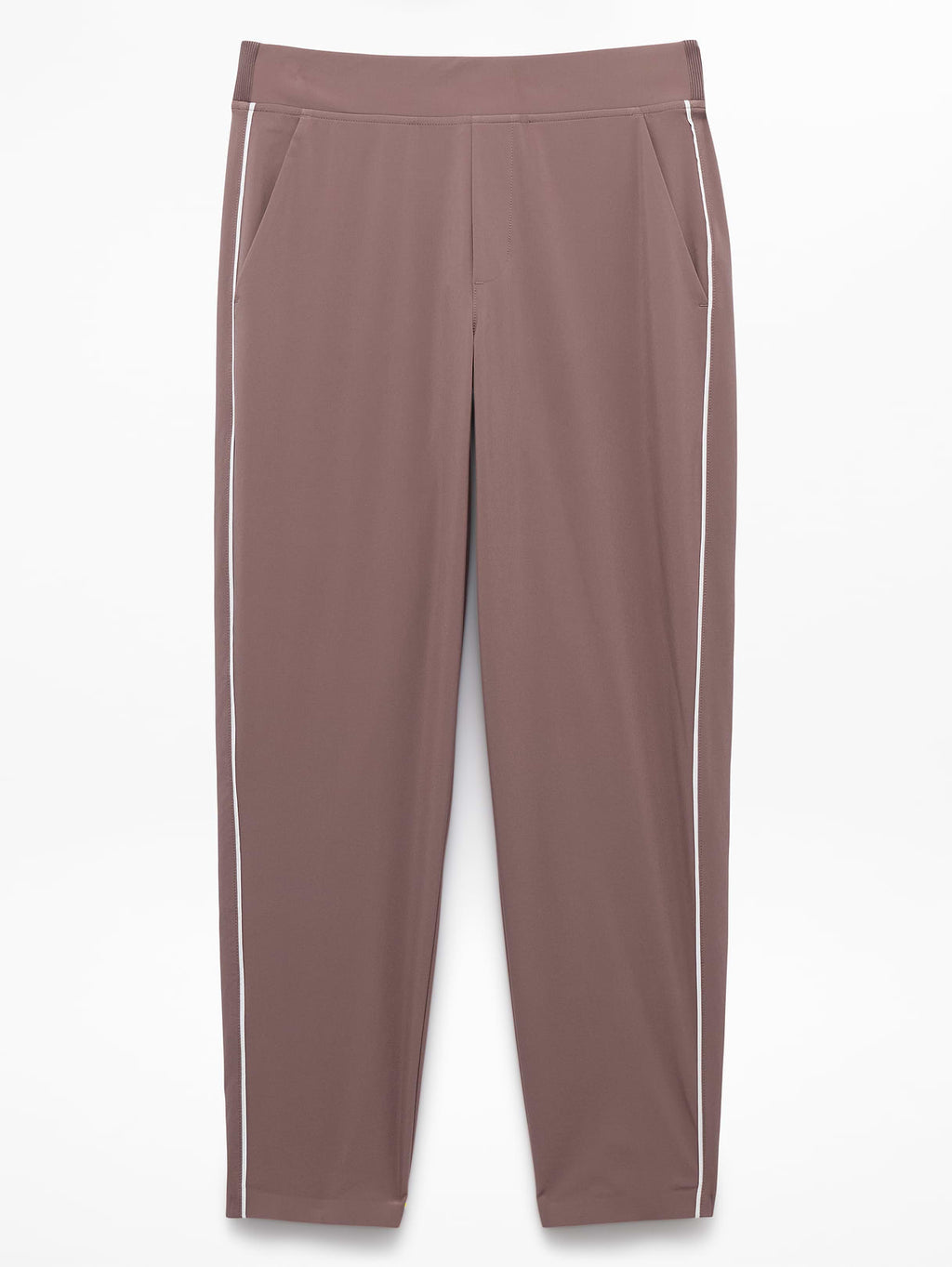 Brooklyn Piping Ankle Pant - Driftwood/White