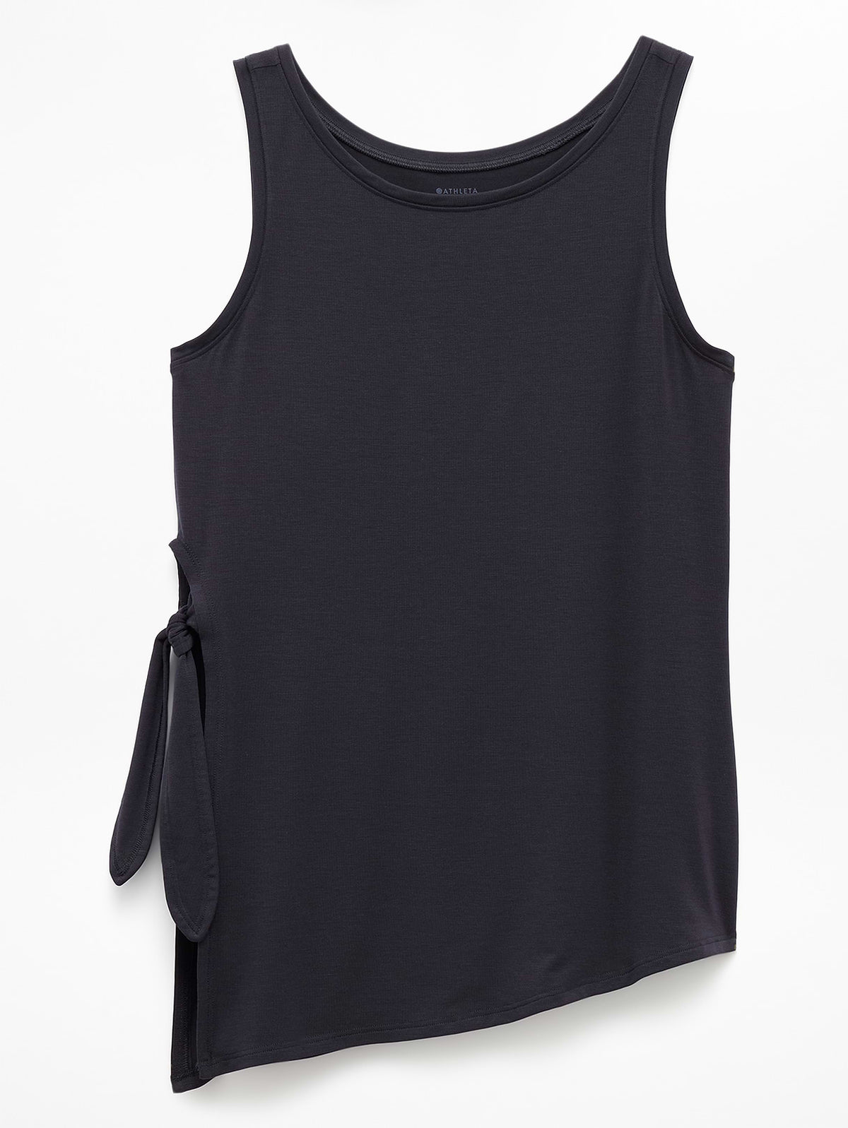 Move With Ease Asym Tie Tank - Black
