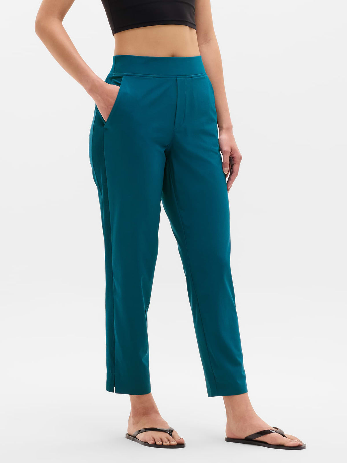 Brooklyn Mid Rise Ankle Pant - Coastal Teal