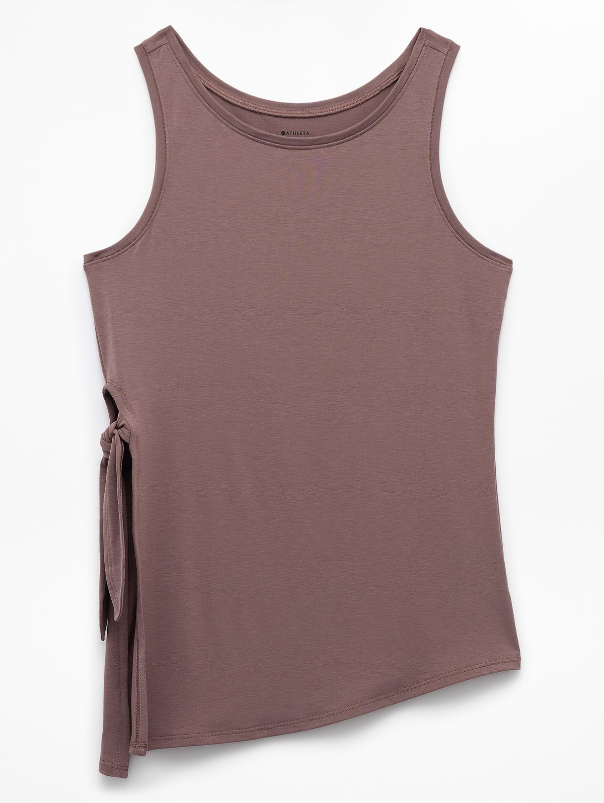 Move With Ease Asym Tie Tank - Driftwood