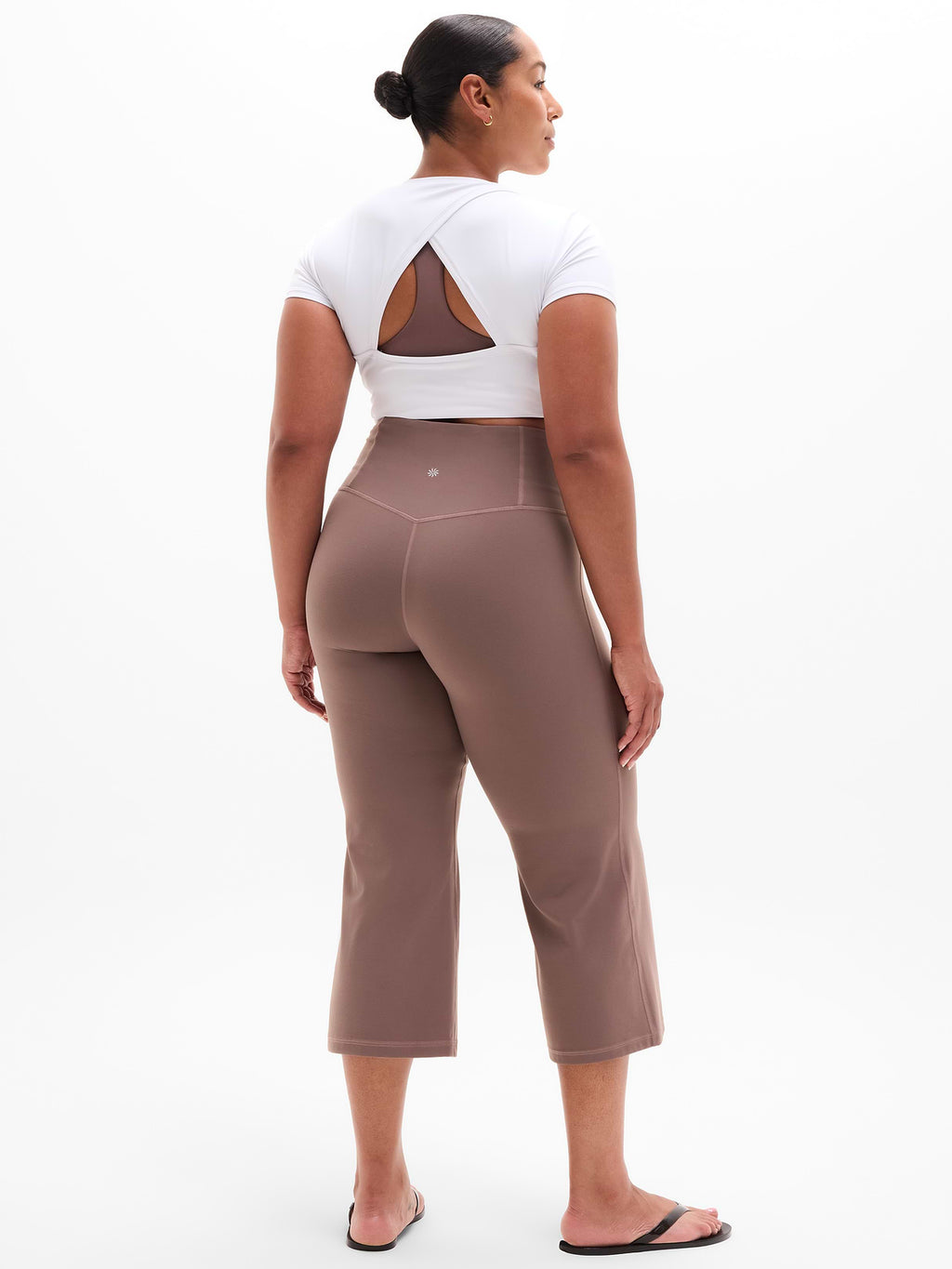 Elation High Rise Crop Flare - MINERAL BROWN