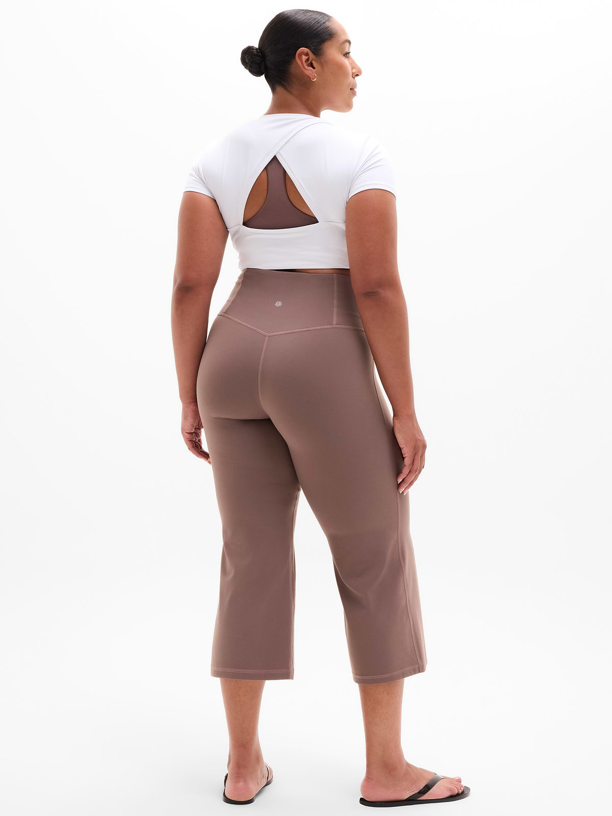 Elation High Rise Crop Flare - MINERAL BROWN