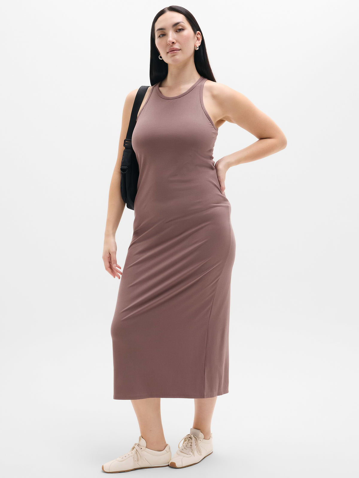 Signature Rib Maxi Dress - Driftwood