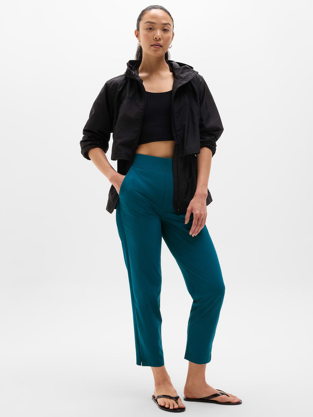 Brooklyn Mid Rise Ankle Pant - Coastal Teal