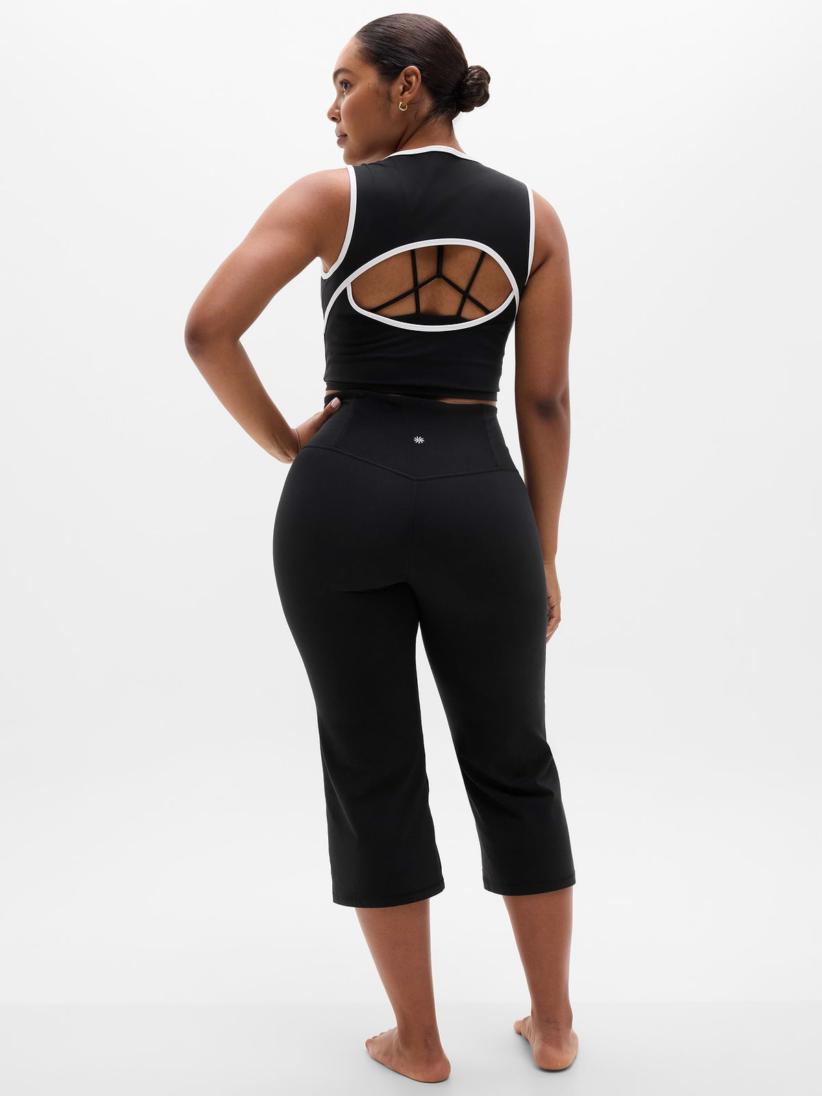 Elation High Rise Crop Flare - Black