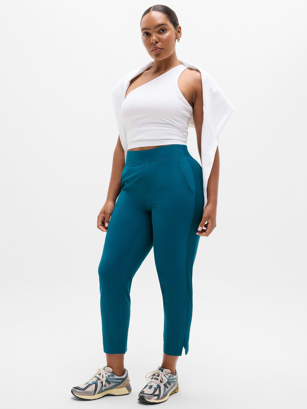 Brooklyn Mid Rise Ankle Pant - Coastal Teal