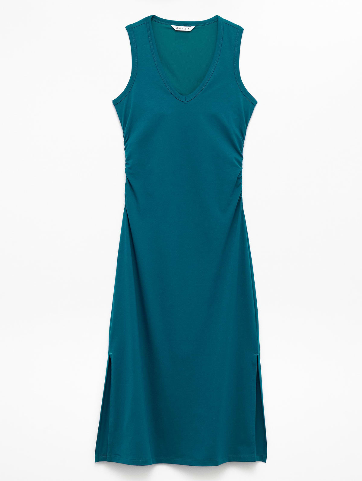 Essential V-Neck Midi Dress - Coastal Teal