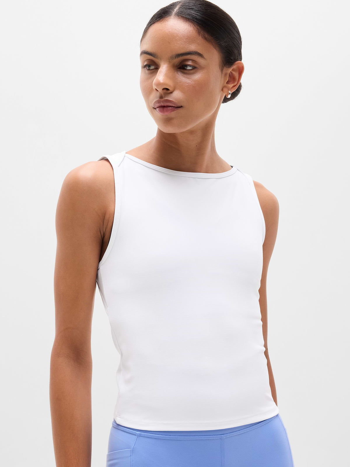 Transcend Open Back Muscle Tank - Bright White