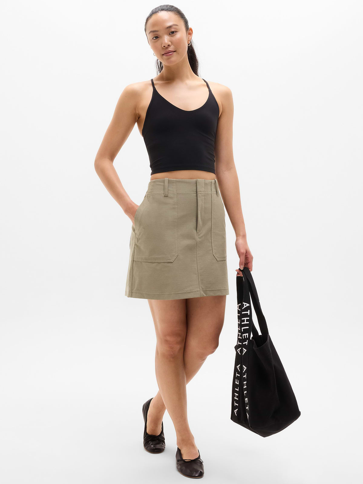 Skyline Mid Rise Skirt - Perennial Olive