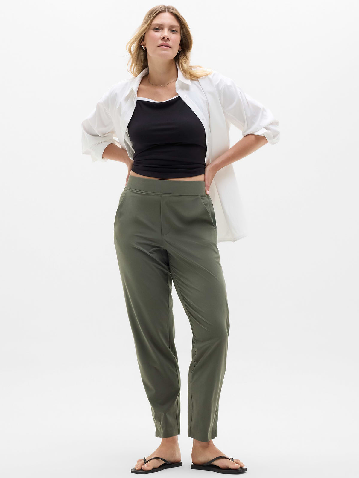 Brooklyn Mid Rise Ankle Pant - Jungle