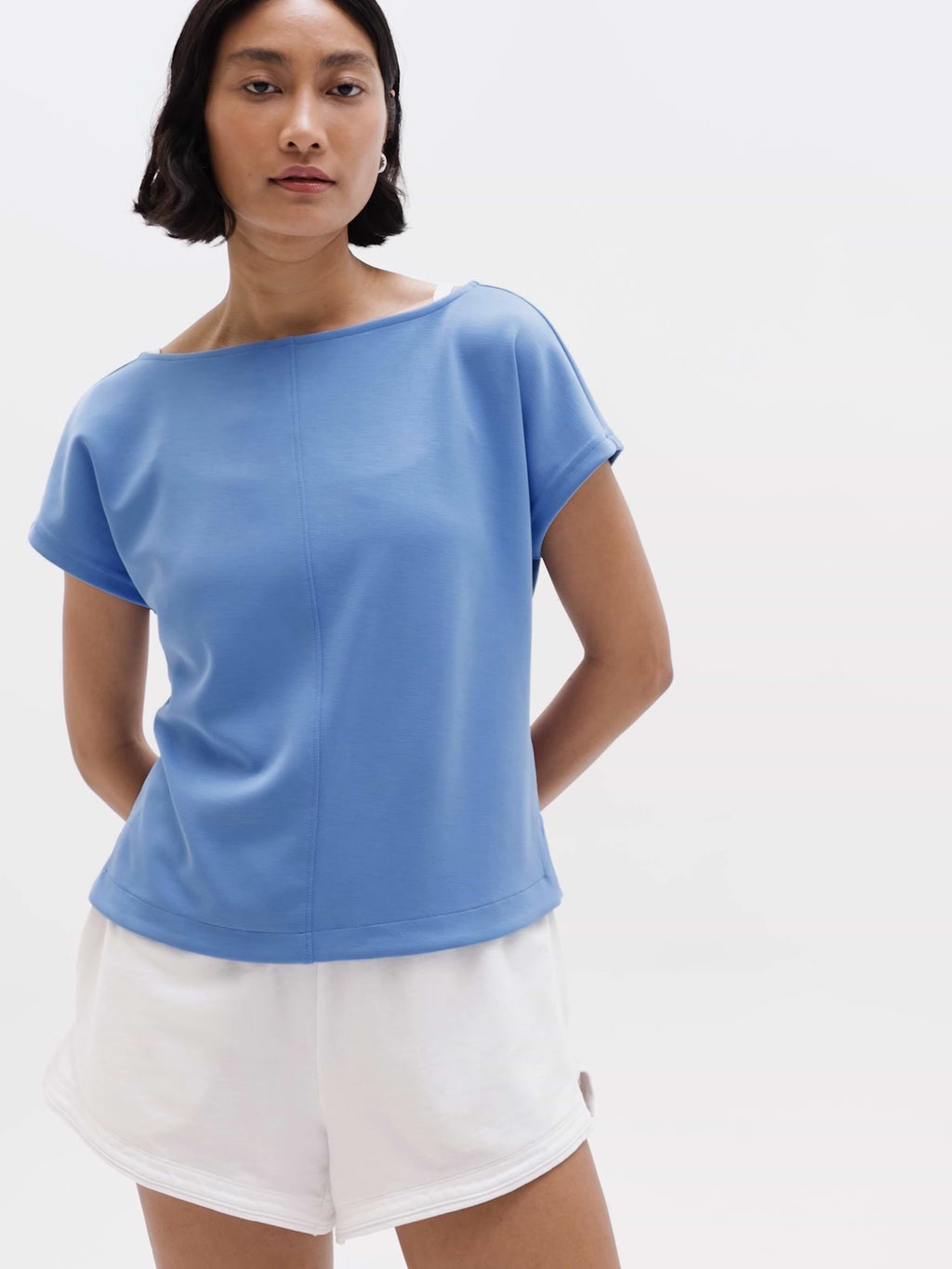Seasoft Boat Neck Tee - Waterfall