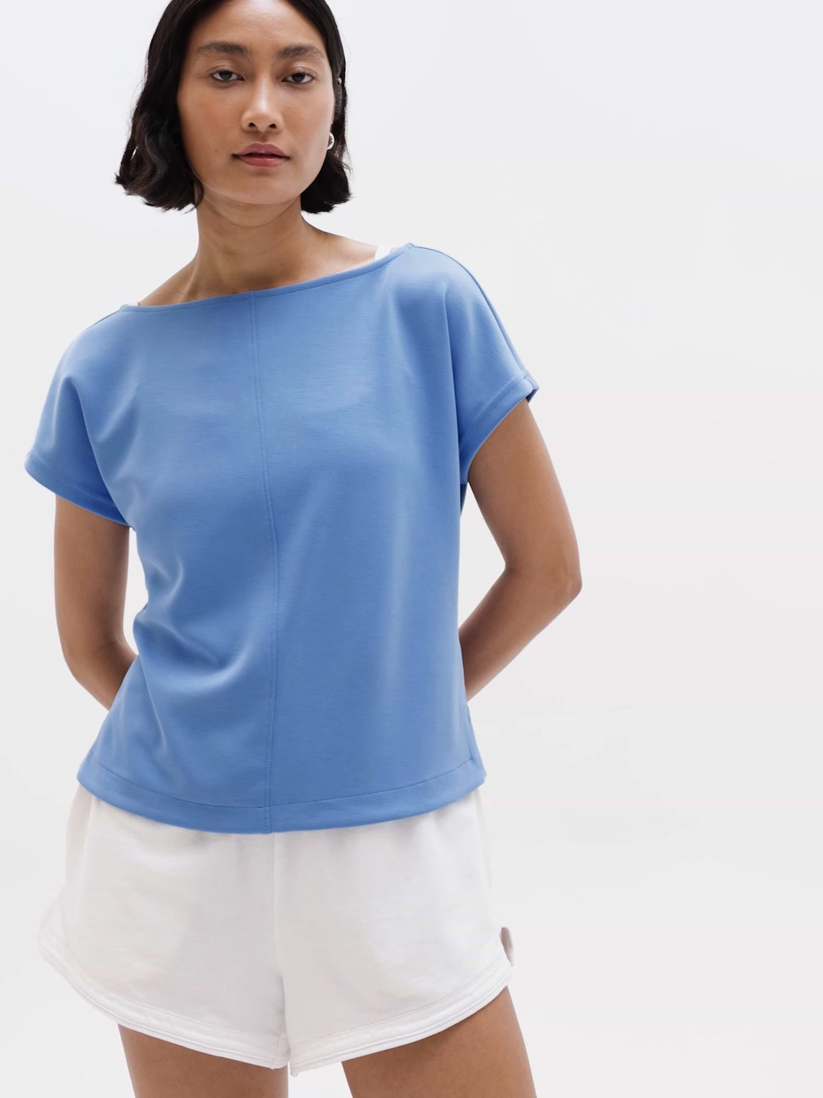 Seasoft Boat Neck Tee - Waterfall