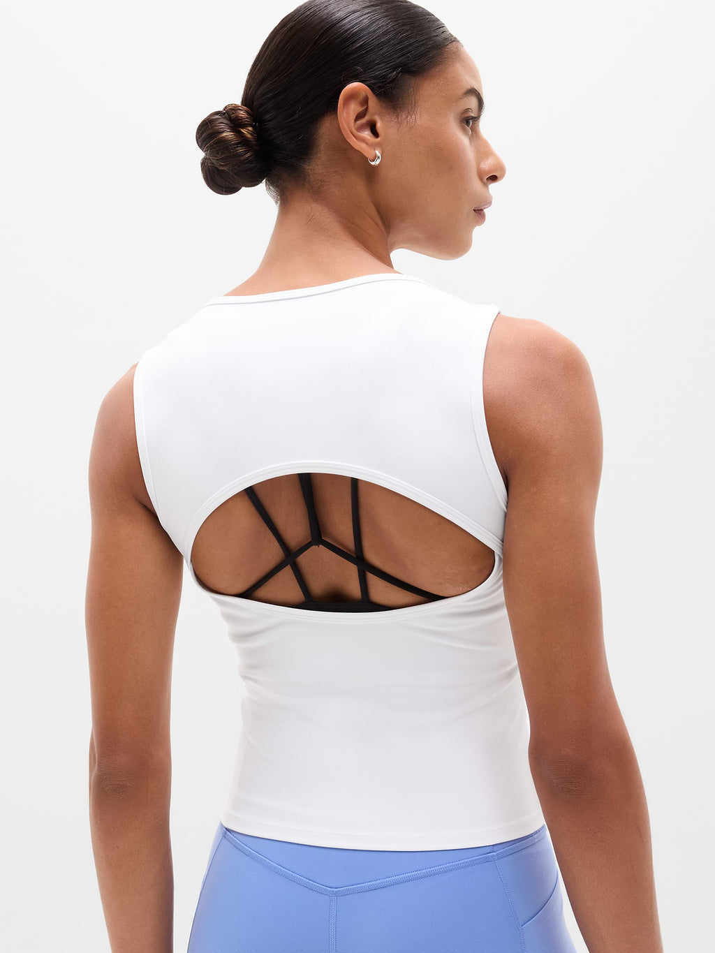 Transcend Open Back Muscle Tank - Bright White