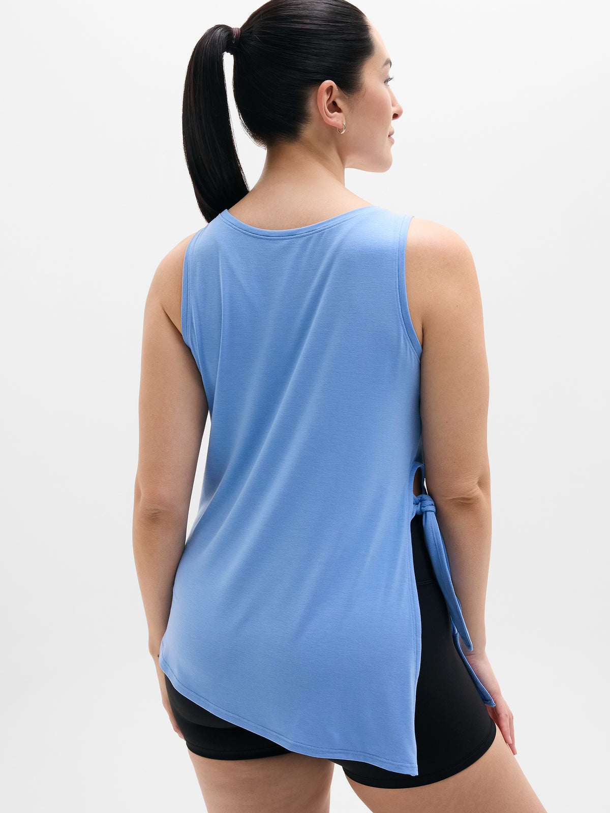 Move With Ease Asym Tie Tank - Waterfall