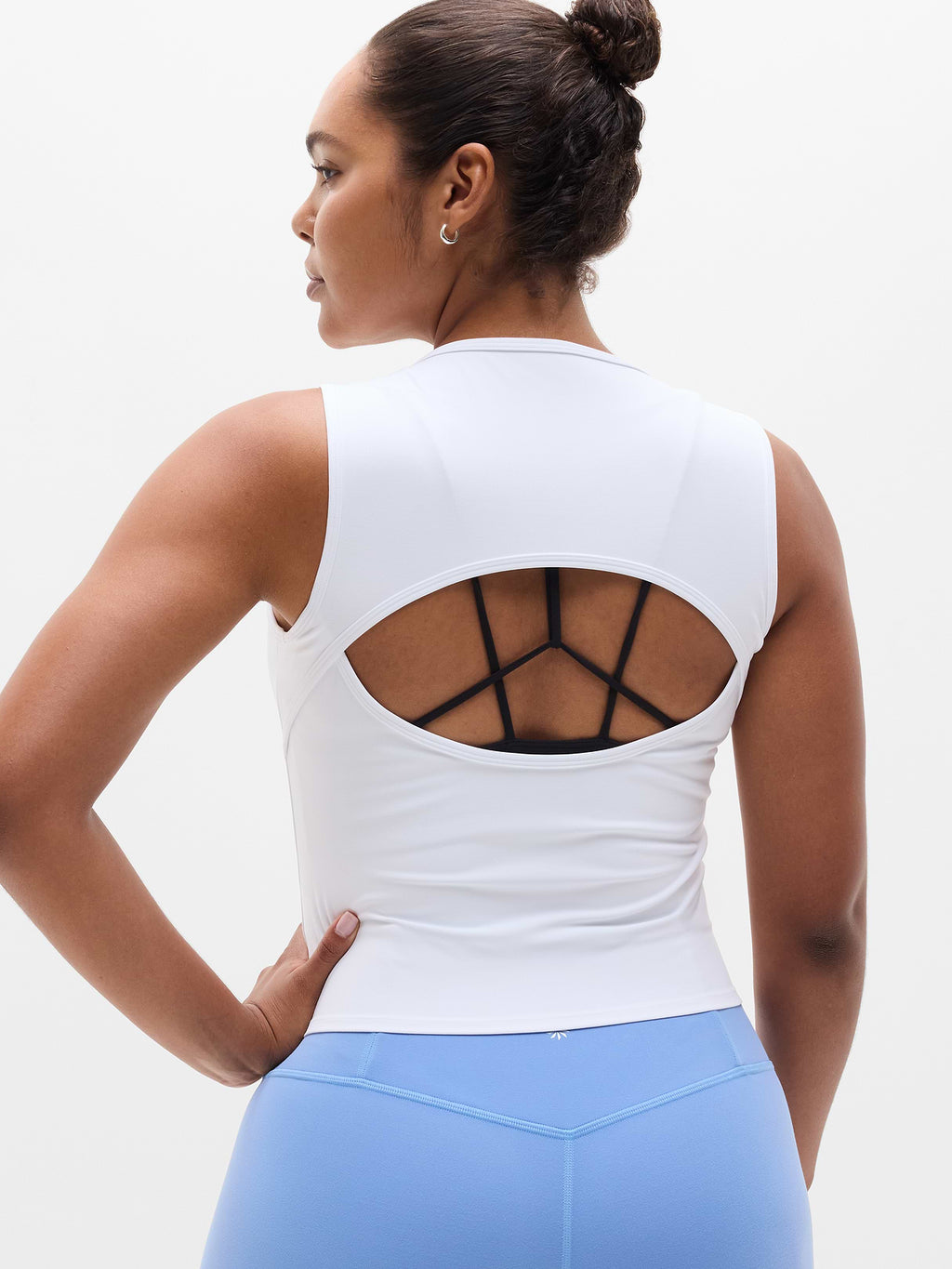 Transcend Open Back Muscle Tank - Bright White