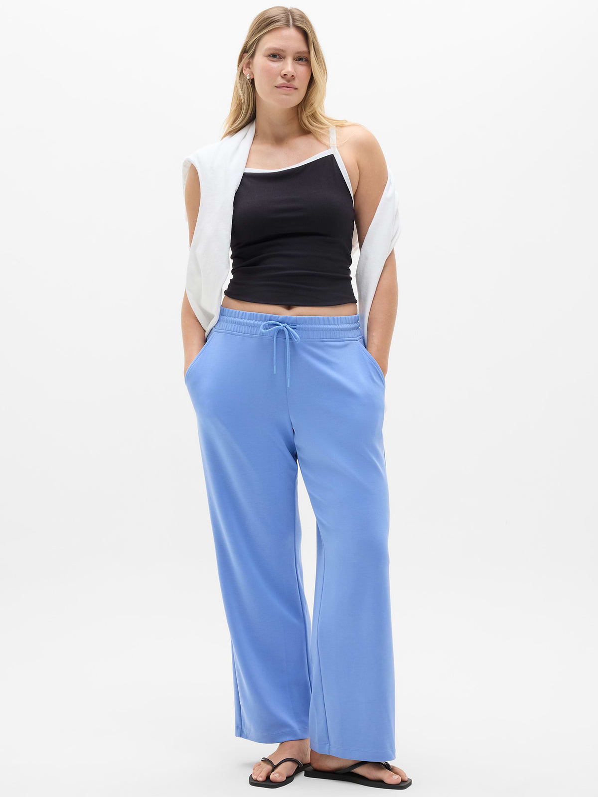 Seasoft Mid Rise Straight Pant - Waterfall