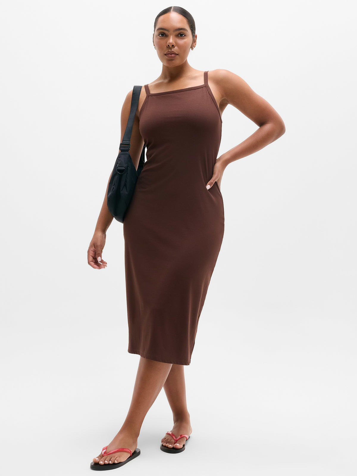 Signature Rib Apron Dress - Woodland