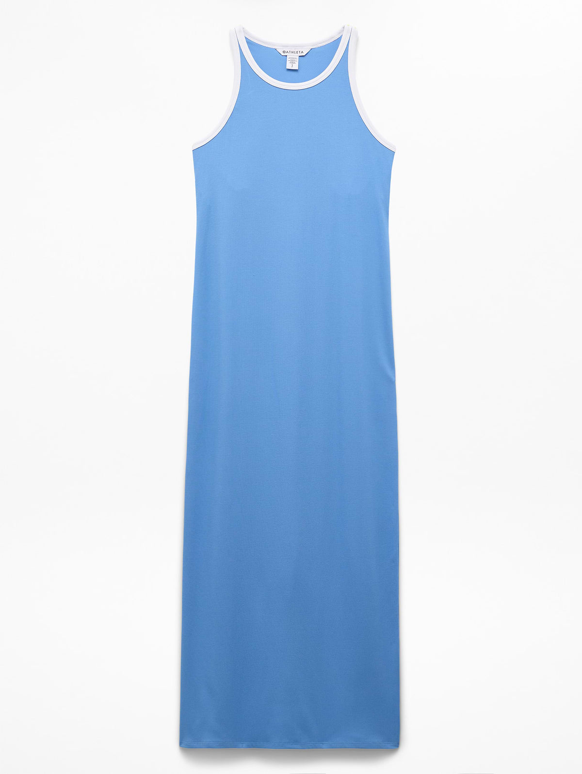 Signature Rib Maxi Dress - Waterfall/White