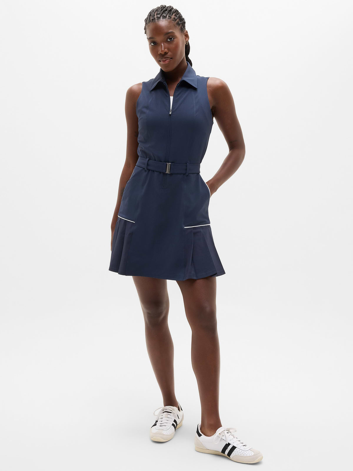 Tee Time Dress - Eclipse/White