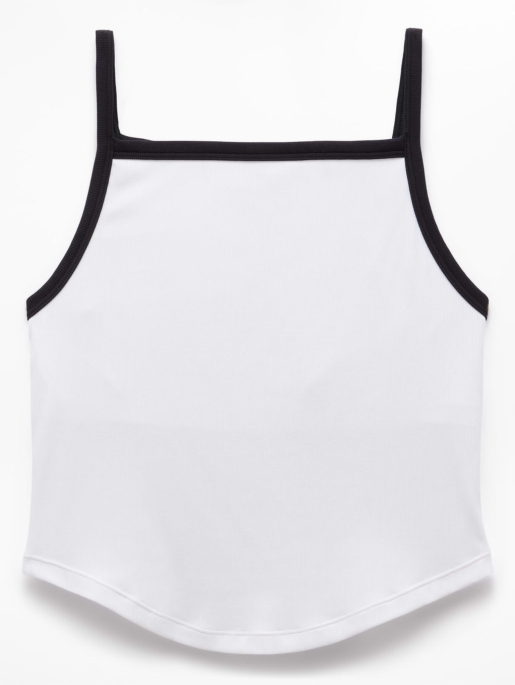 Signature Rib Apron Support Top - Bright White/Black