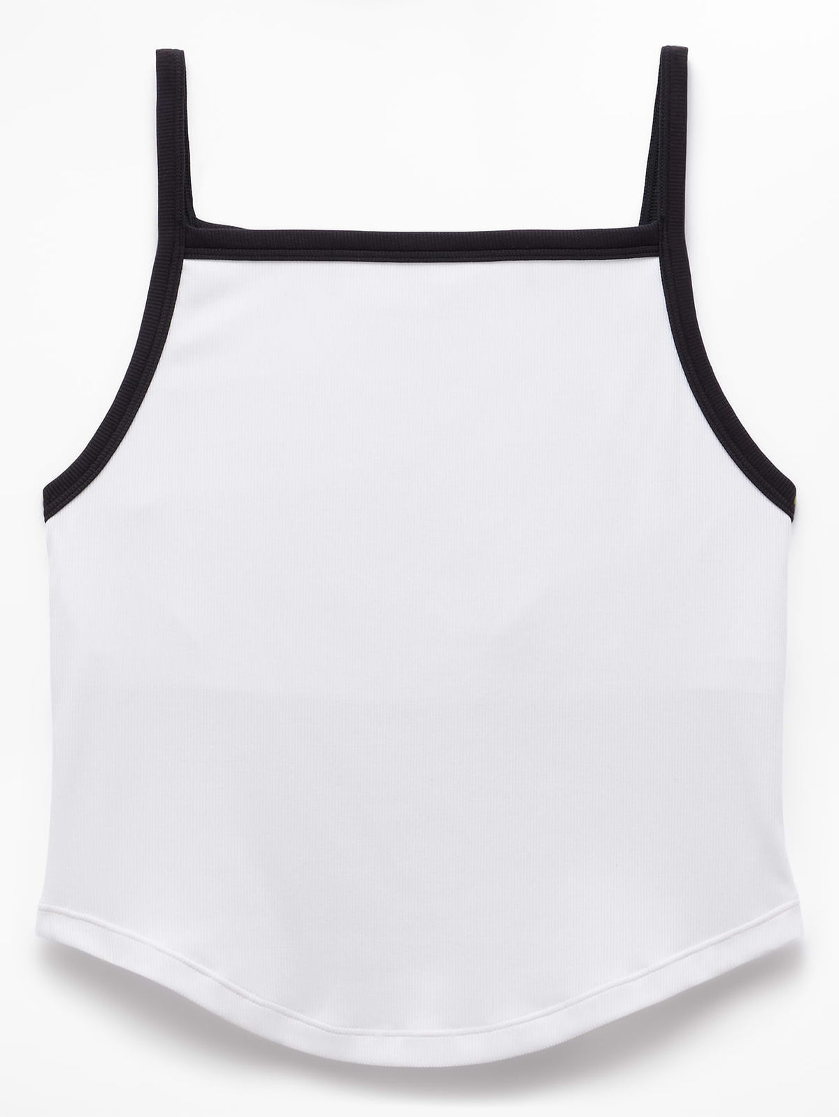 Signature Rib Apron Support Top - Bright White/Black