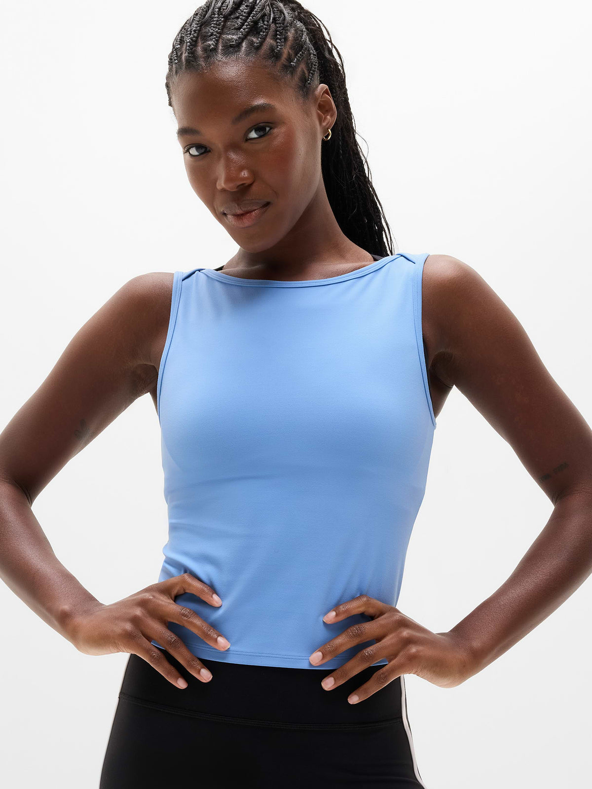 Transcend Open Back Muscle Tank - Waterfall
