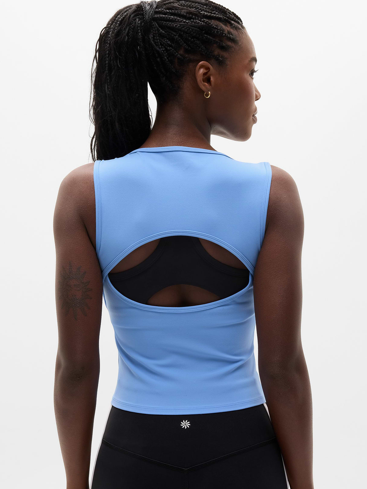 Transcend Open Back Muscle Tank - Waterfall