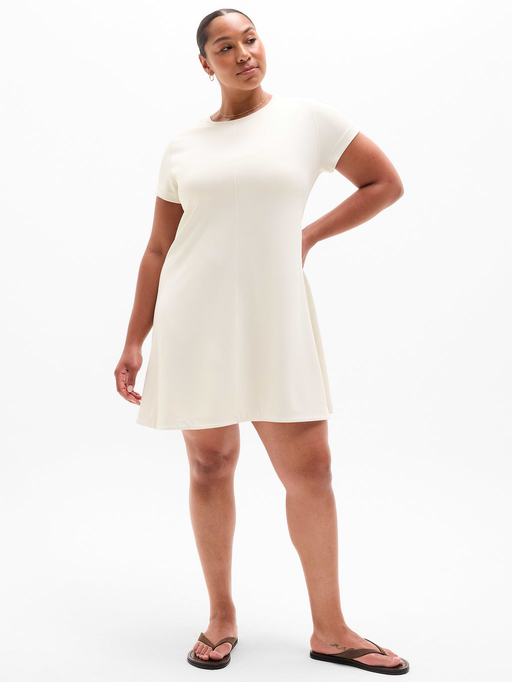 Seasoft Tee Dress - Bone