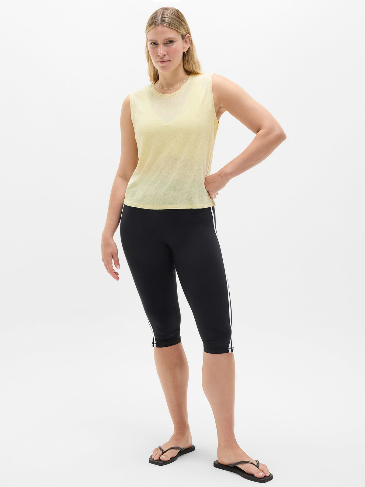 Getaway Linen Blend Muscle Tank - Solstice