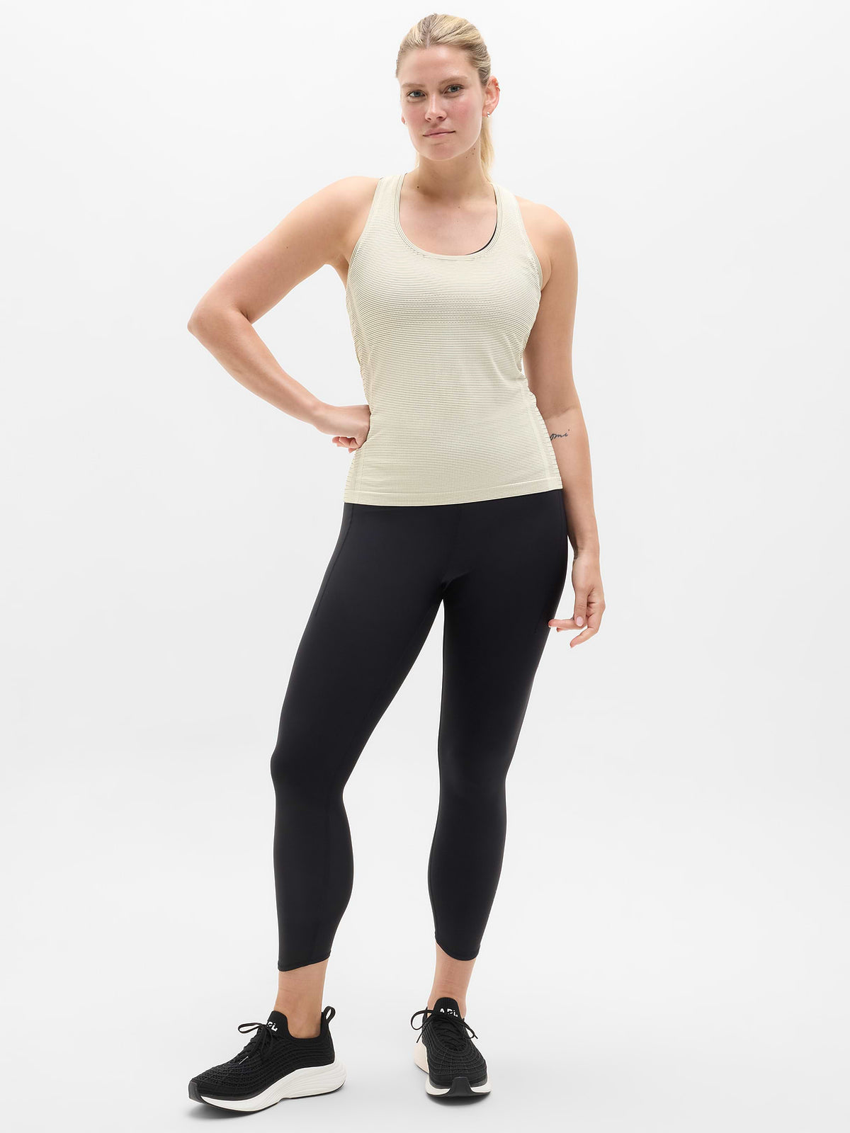 Momentum Flex Tank - Pearl Mini Stripe