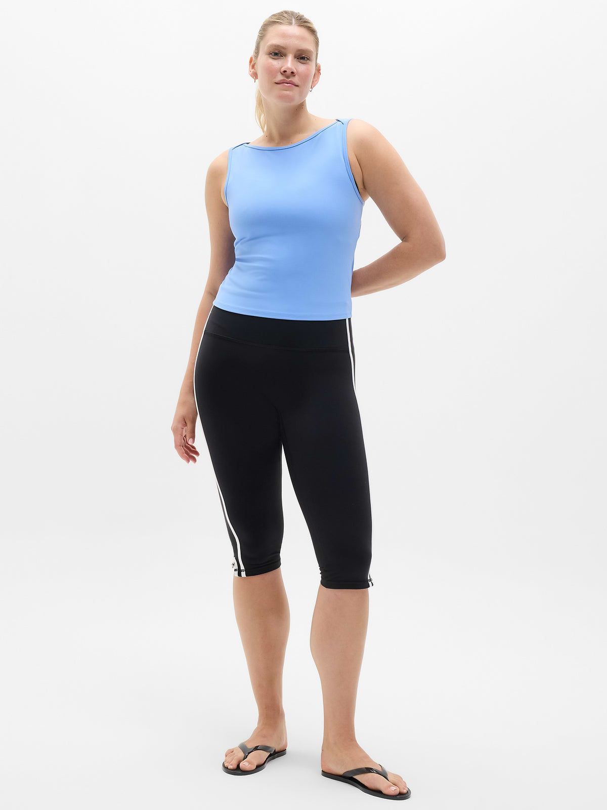Transcend Open Back Muscle Tank - Waterfall