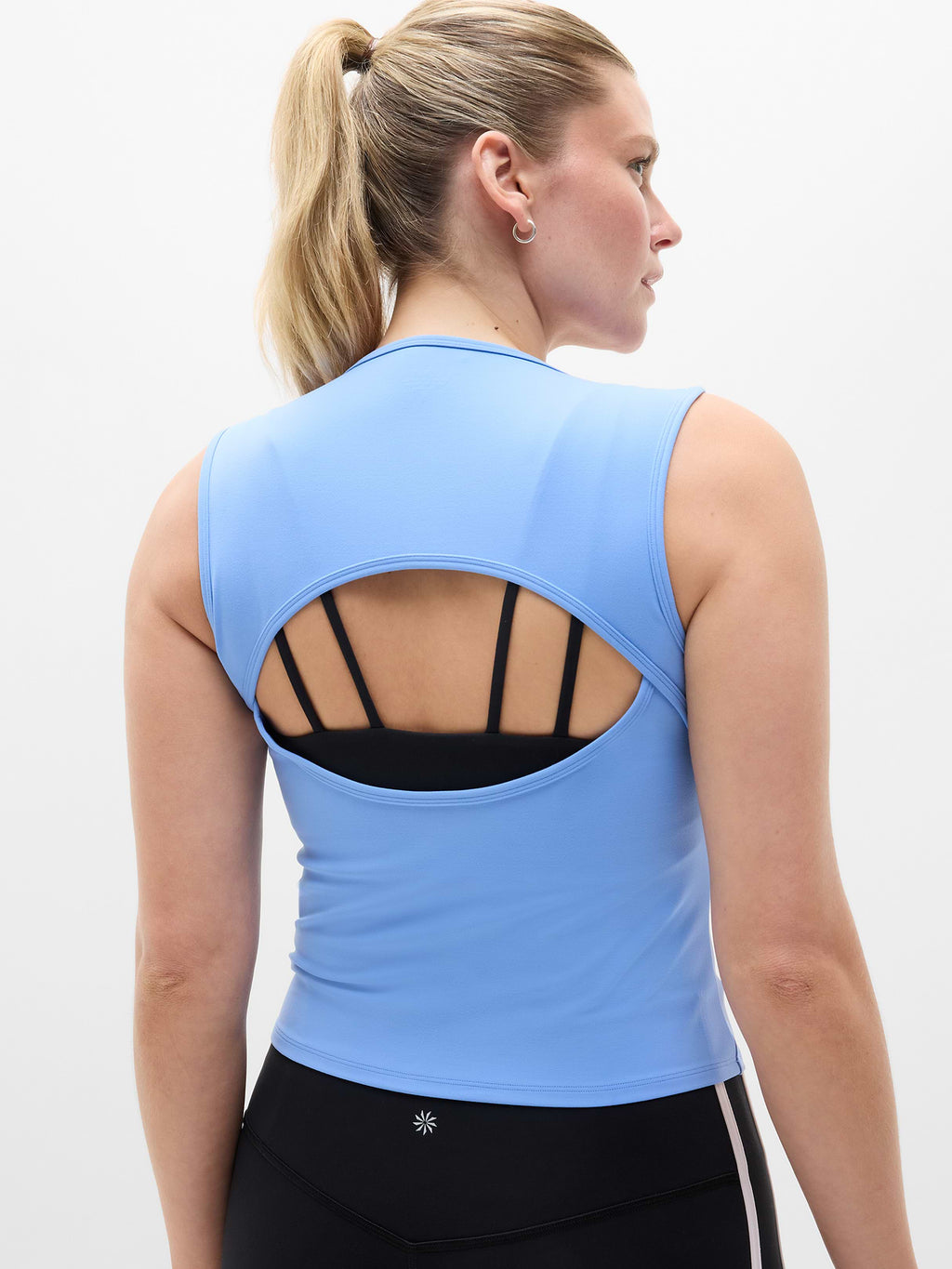 Transcend Open Back Muscle Tank - Waterfall