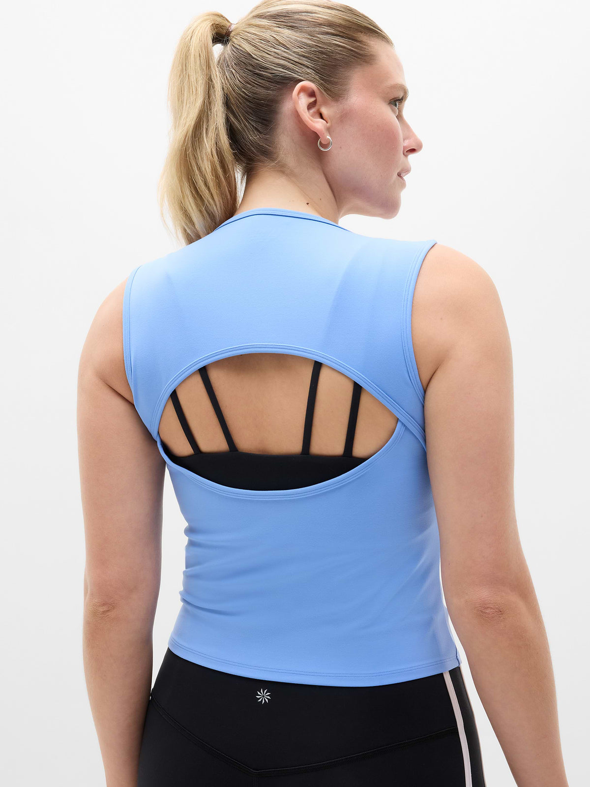 Transcend Open Back Muscle Tank - Waterfall