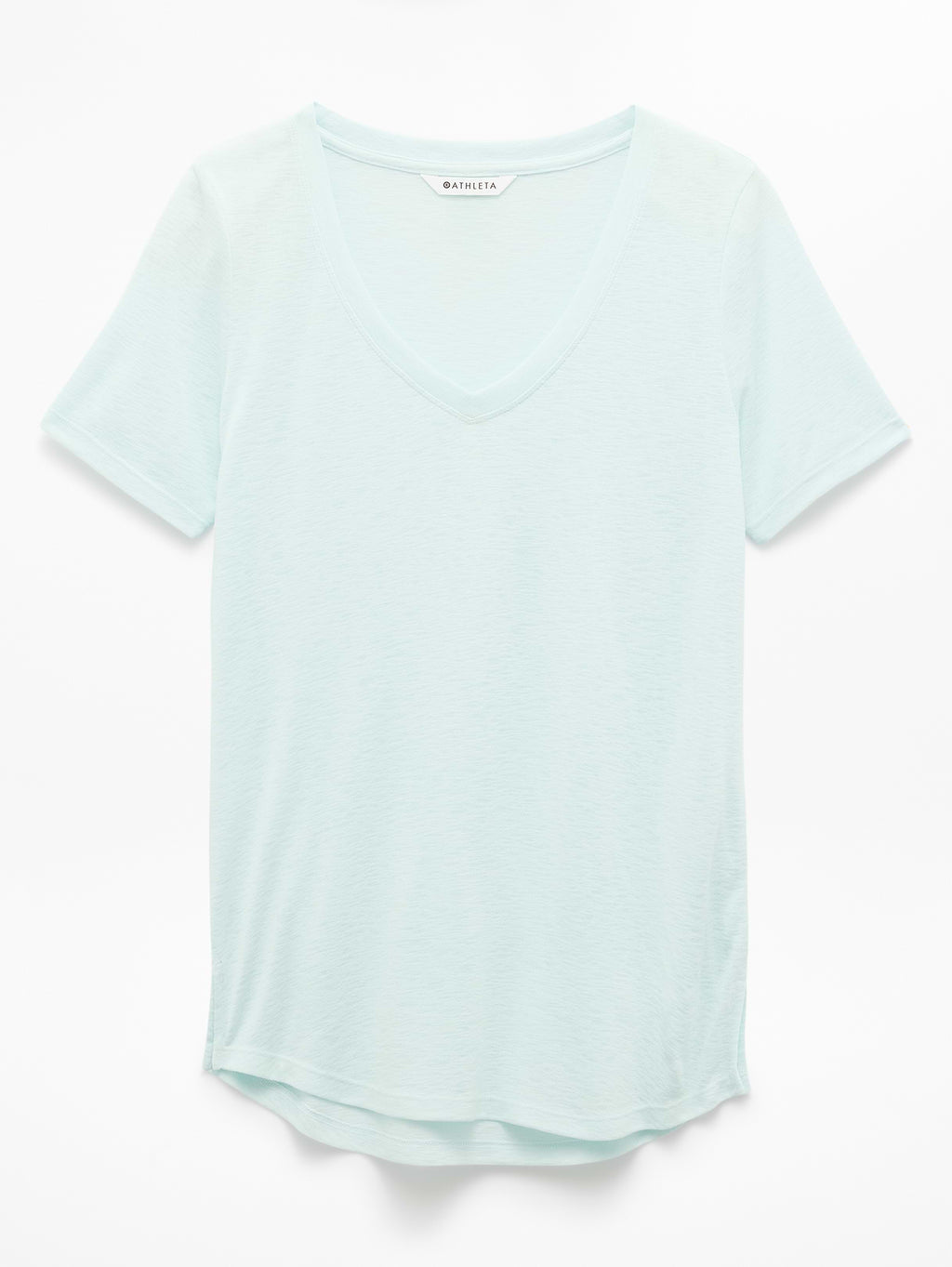 Breezy Scoop V-Neck Tee - Sky