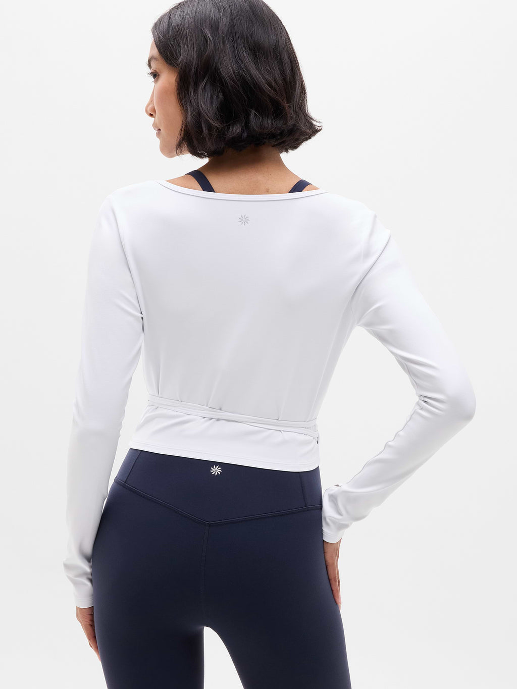 Transcend Wrap Crop Top - Bright White