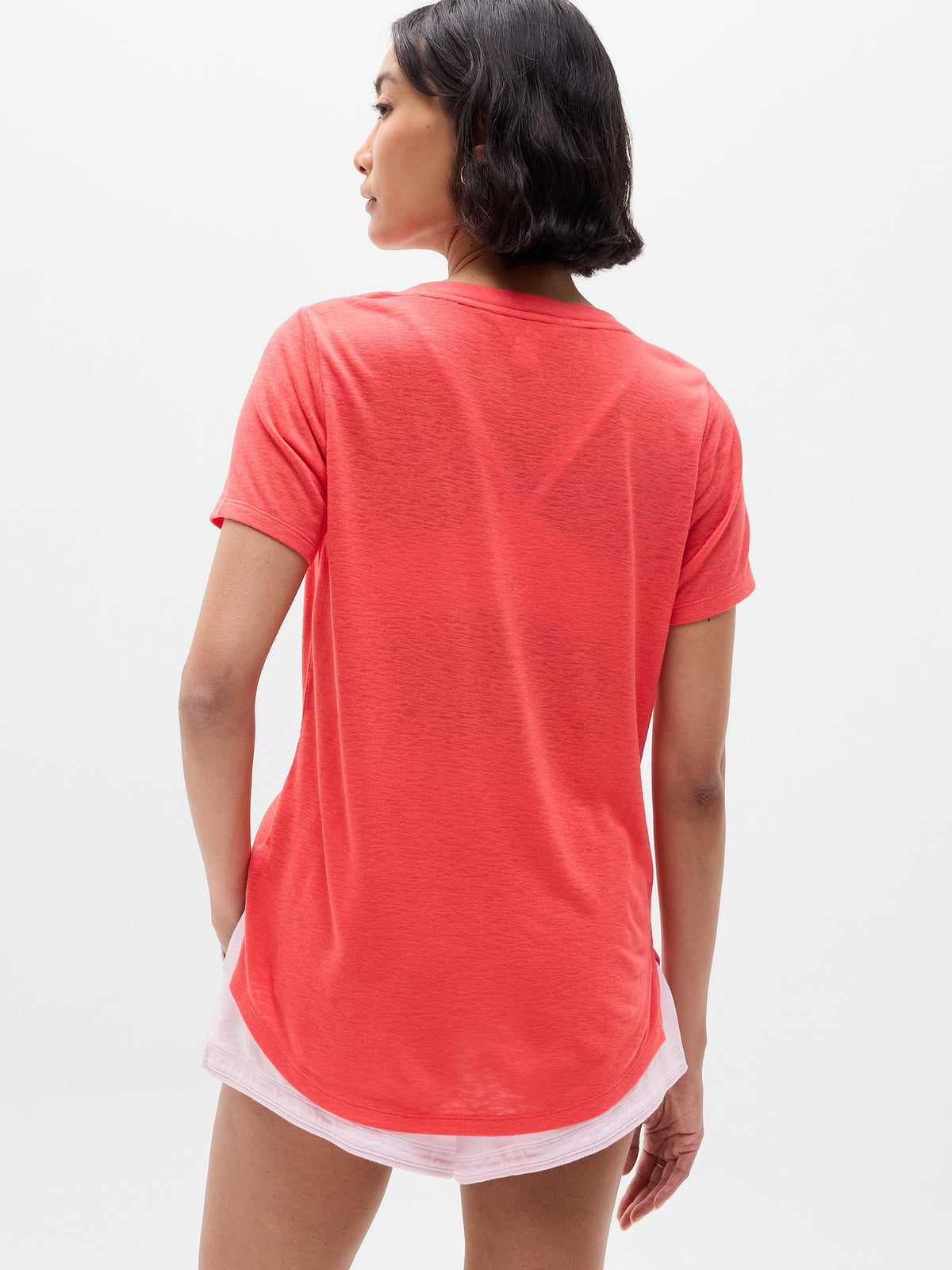 Breezy Scoop V-Neck Tee - Siren
