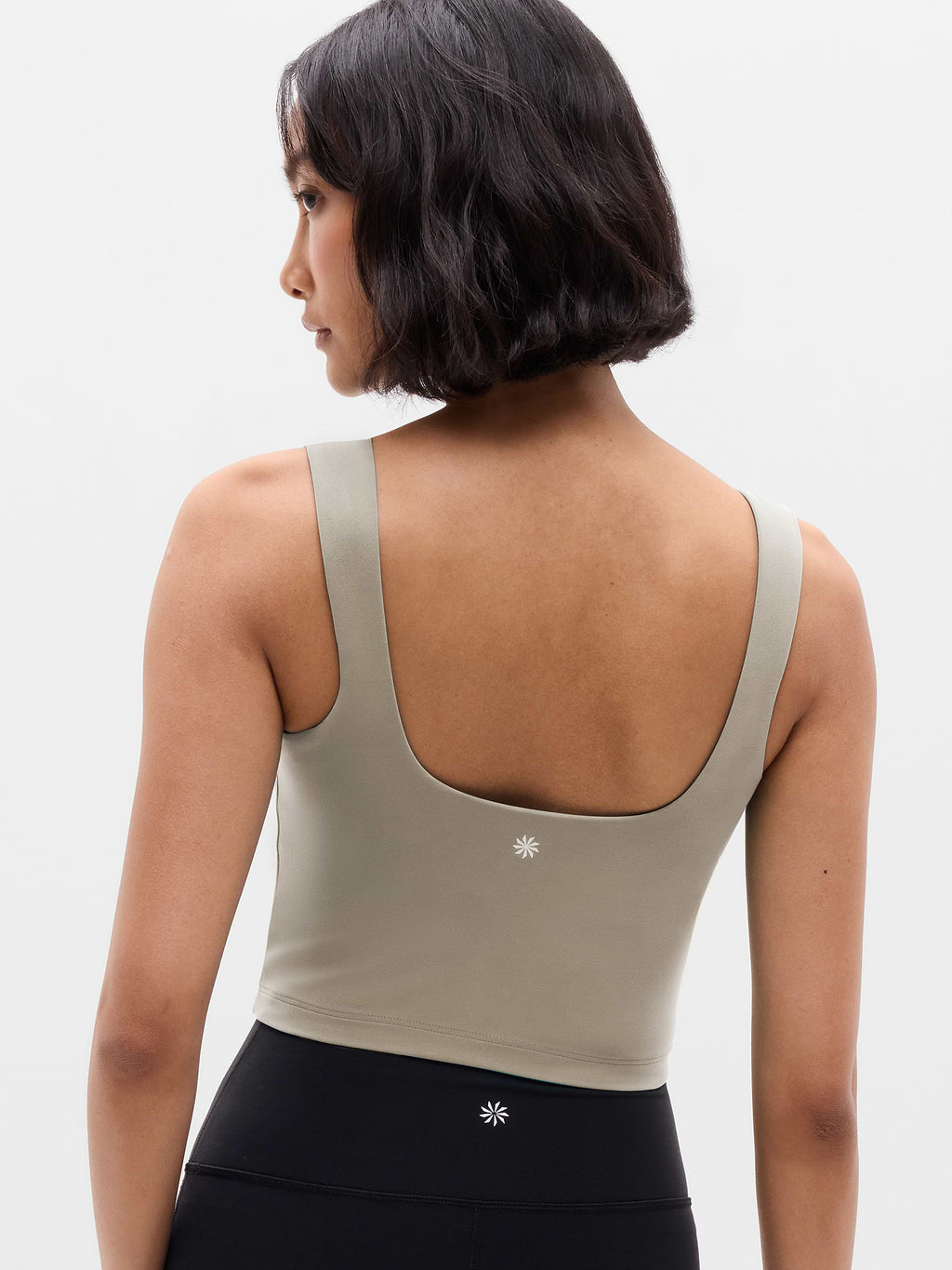 Transcend Square Neck Crop Sports Bra D-DD - Willow