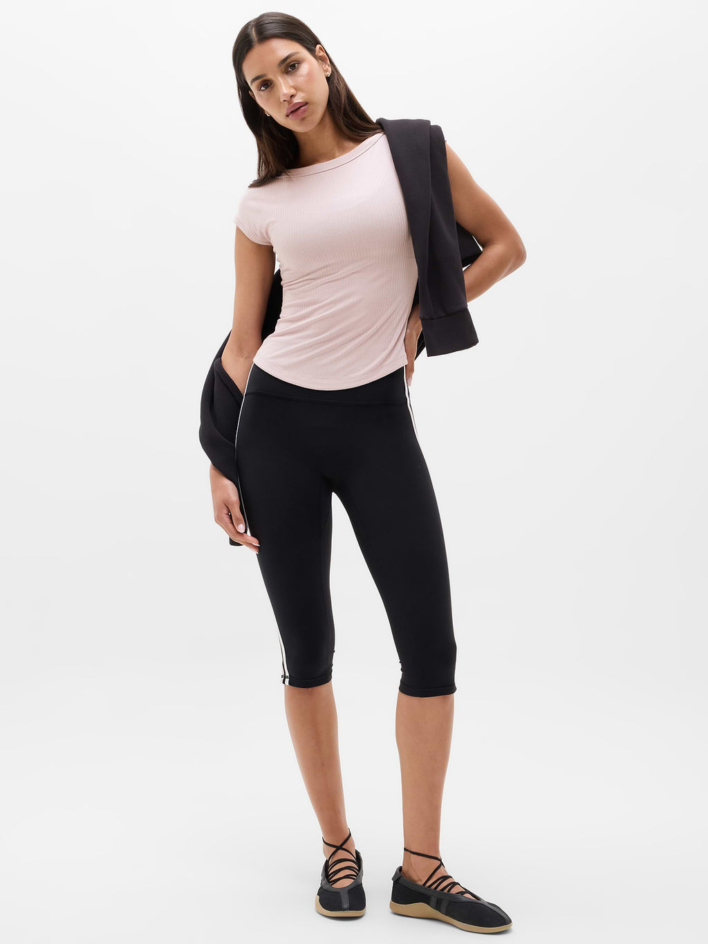 Perfect Rib Boatneck Tee - Halo