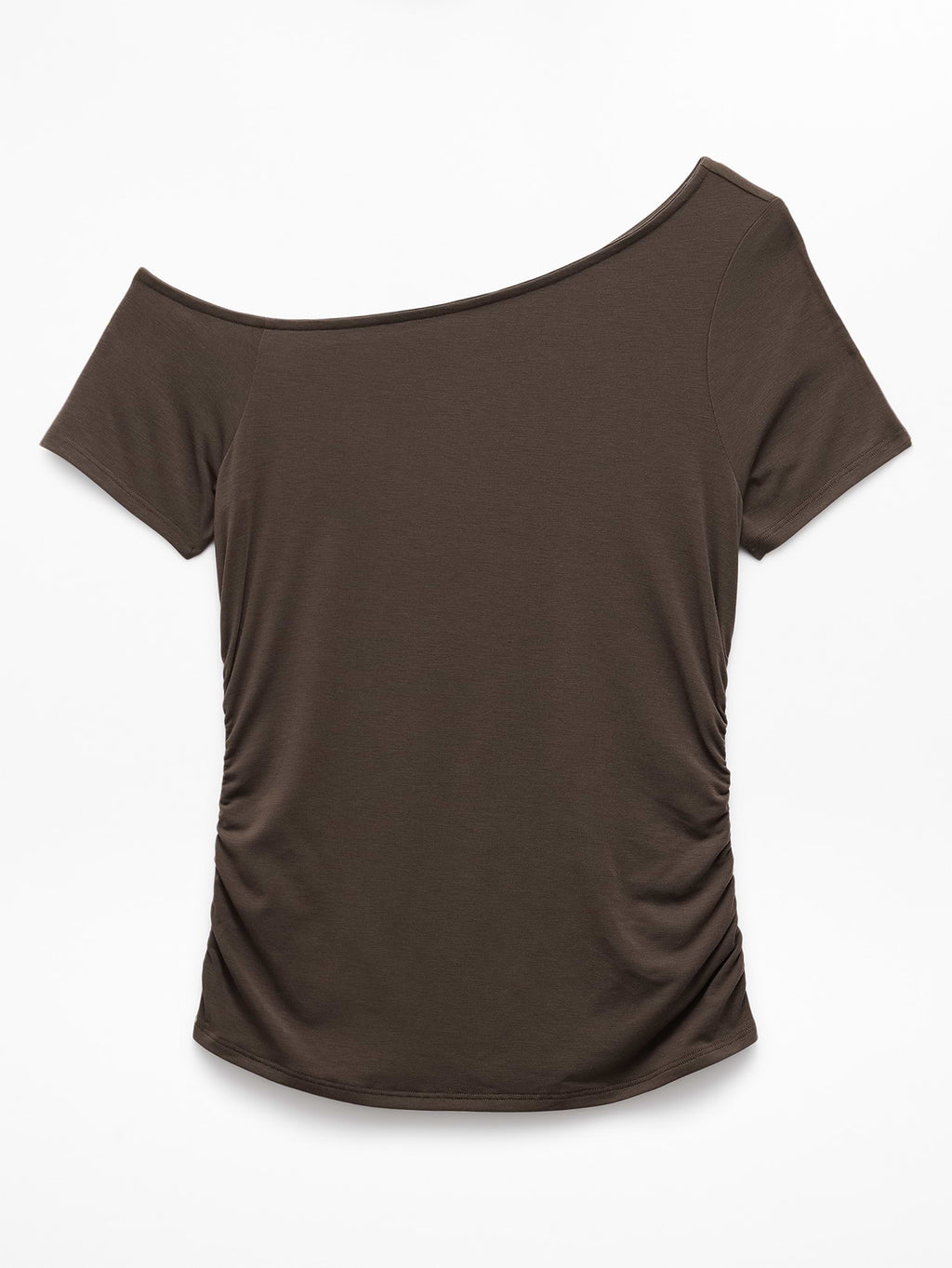 Move With Ease One Shoulder Tee - Truffle