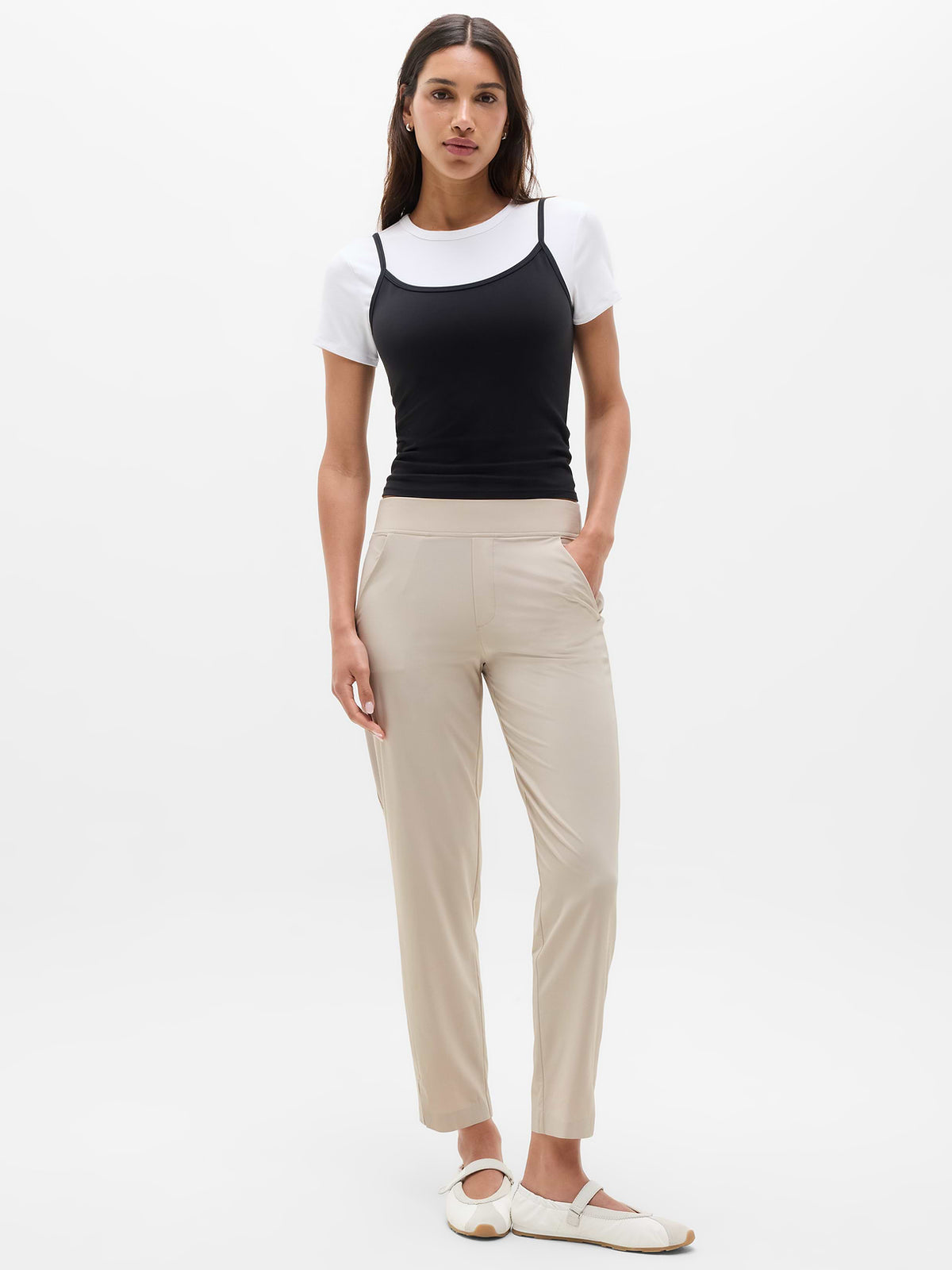 Brooklyn Mid Rise Ankle Pant - Abalone