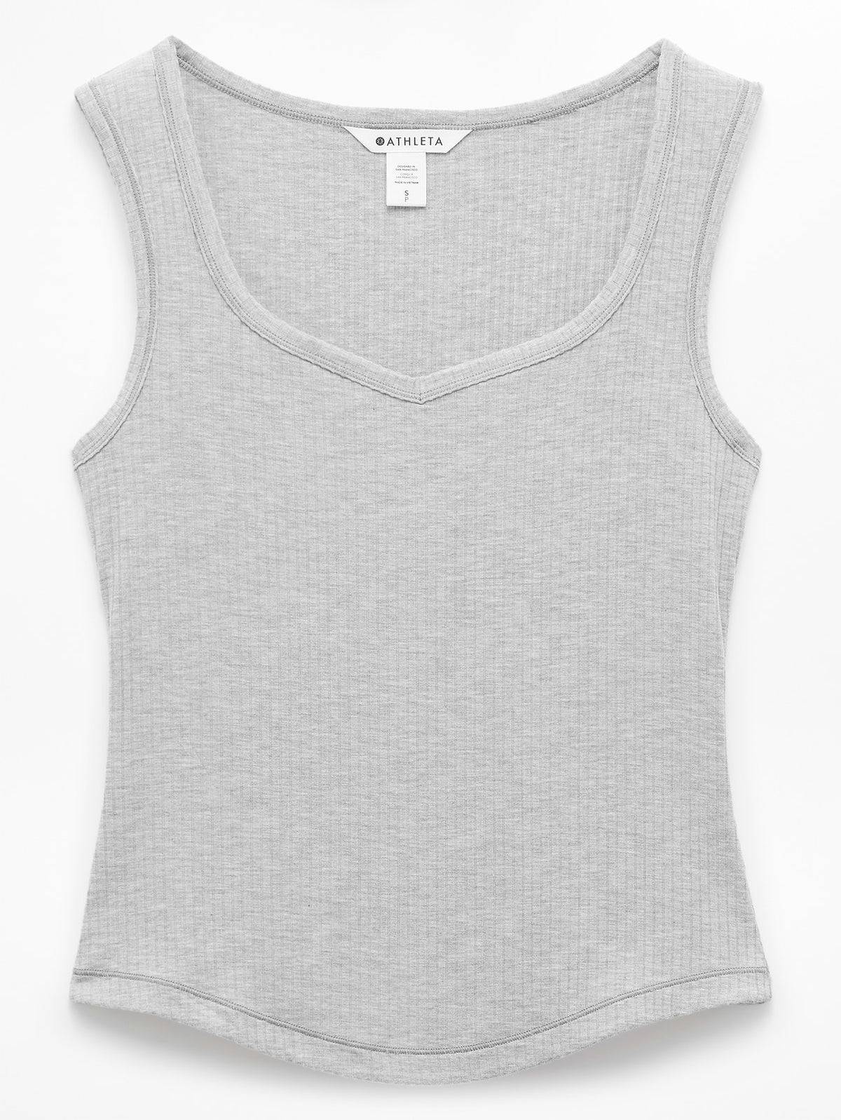 Perfect Rib Sweetheart Tank - Grey Heather