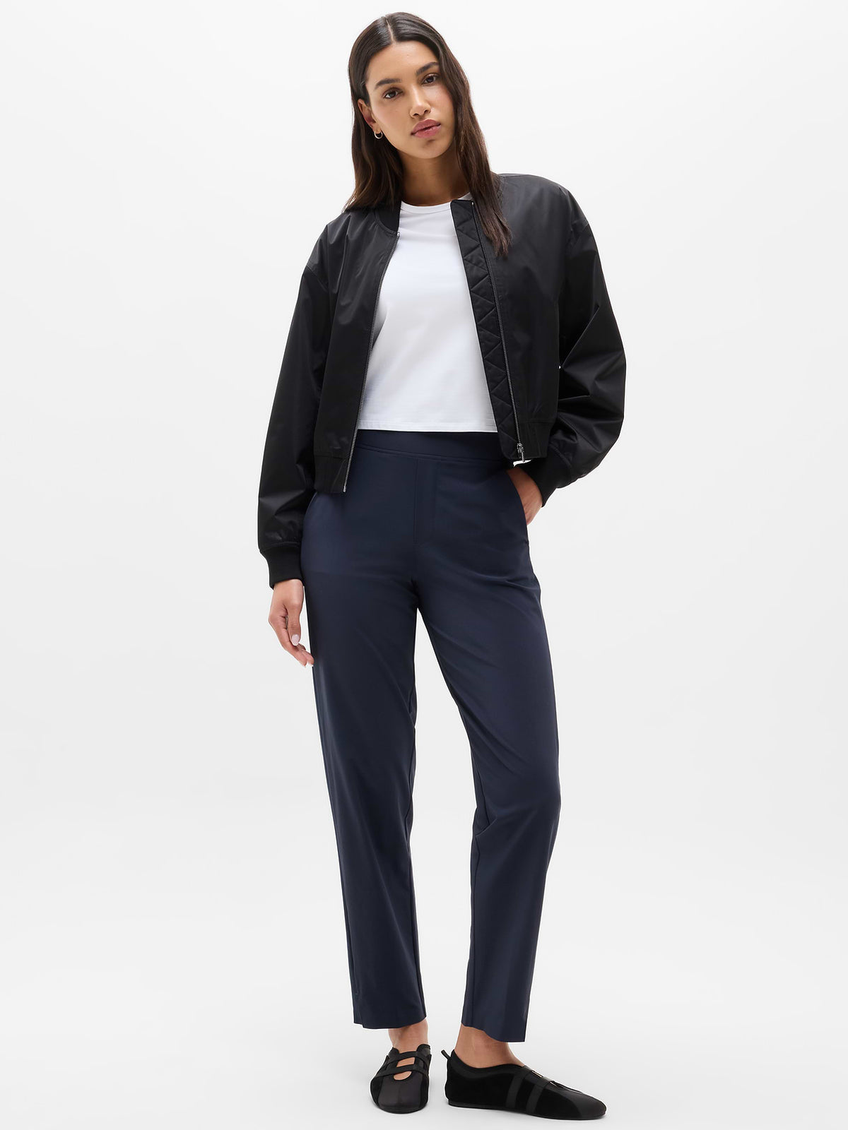 Brooklyn Mid Rise Ankle Pant - Navy