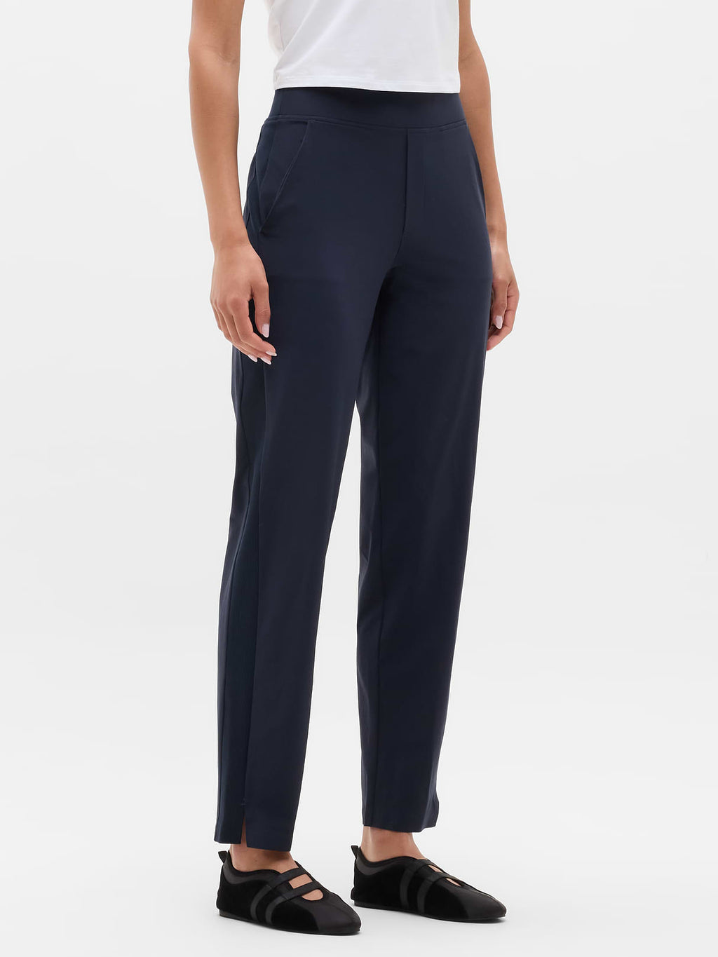 Brooklyn Mid Rise Ankle Pant - Navy