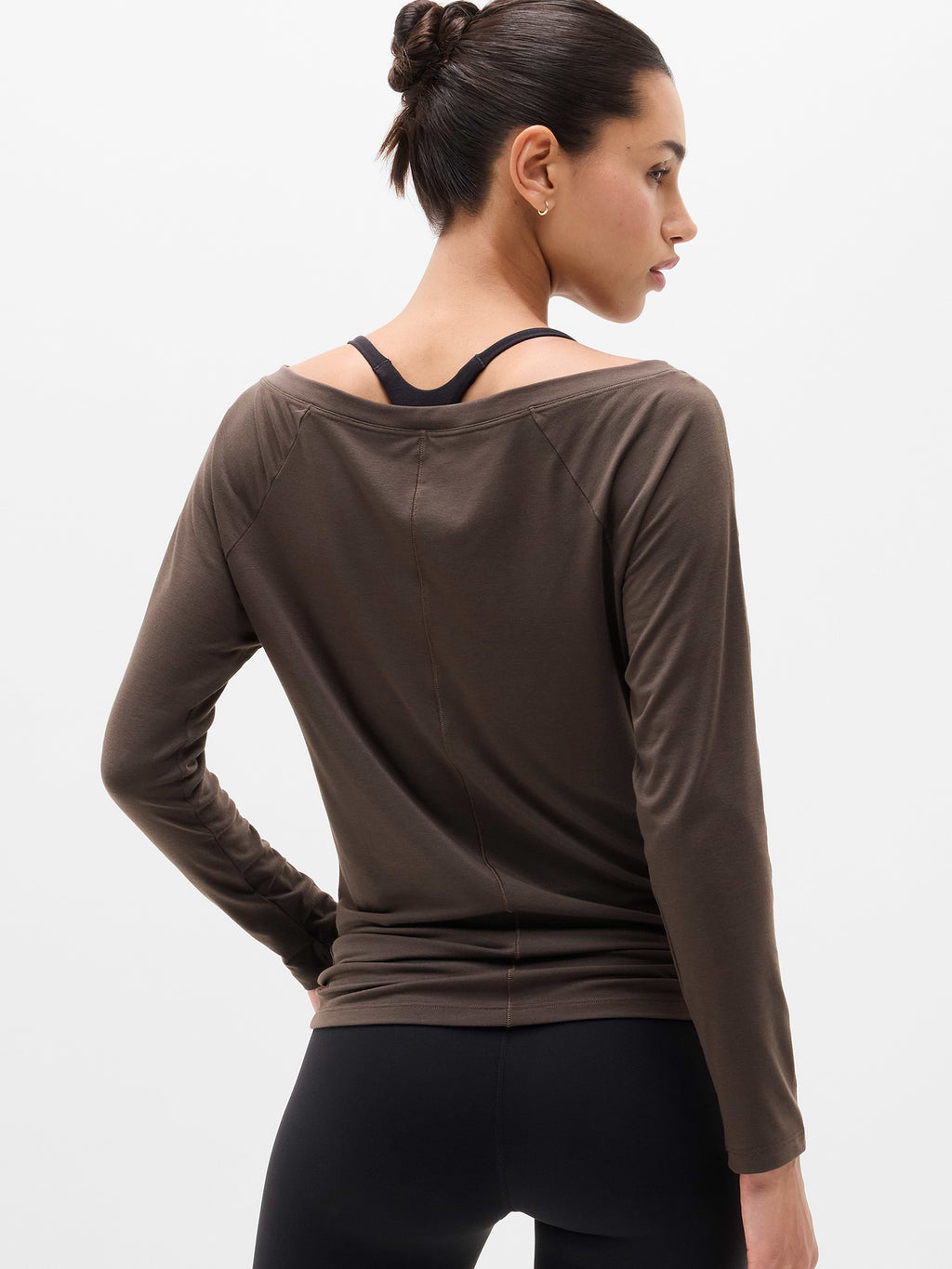 Move With Ease Off The Shoulder Top - Truffle