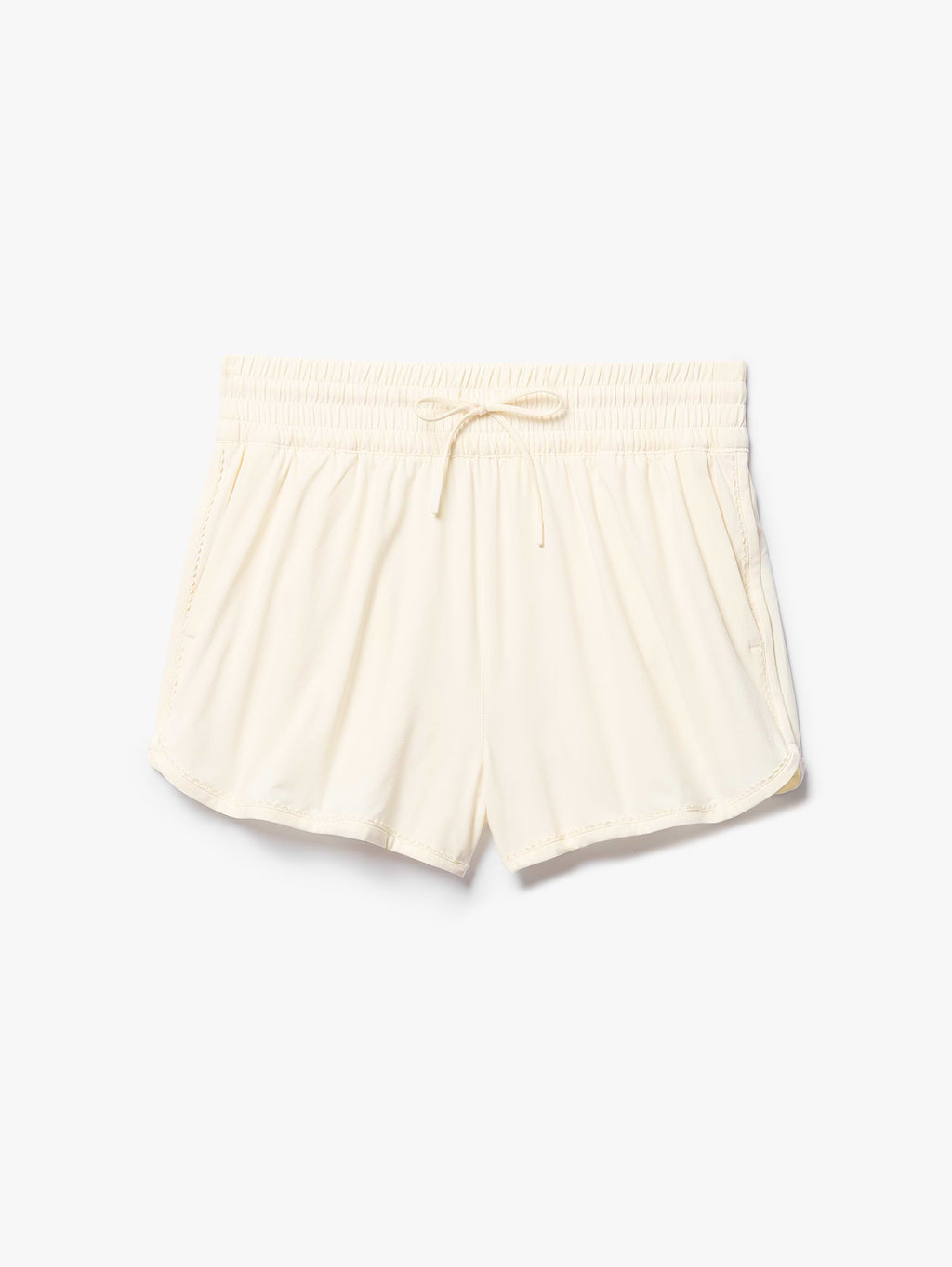 Weekender High Rise Picot 3" Run Short - Pearl