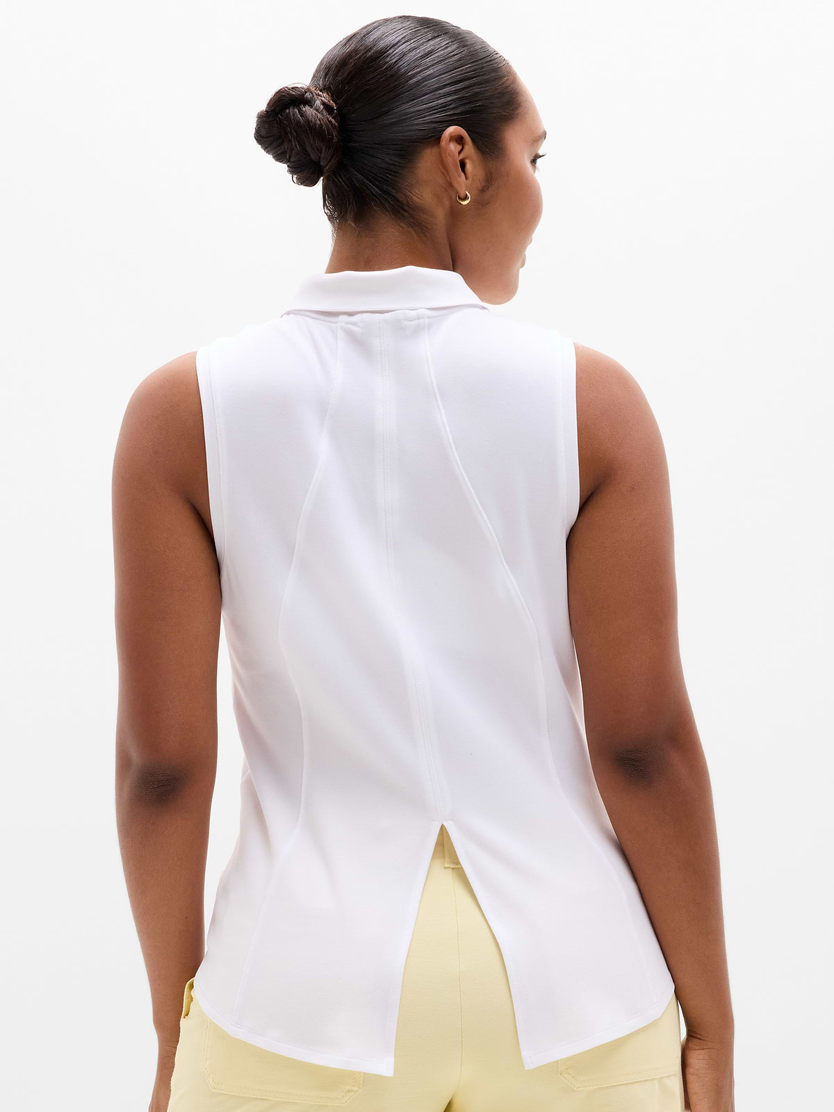 Tee Time Polo Tank - Bright White